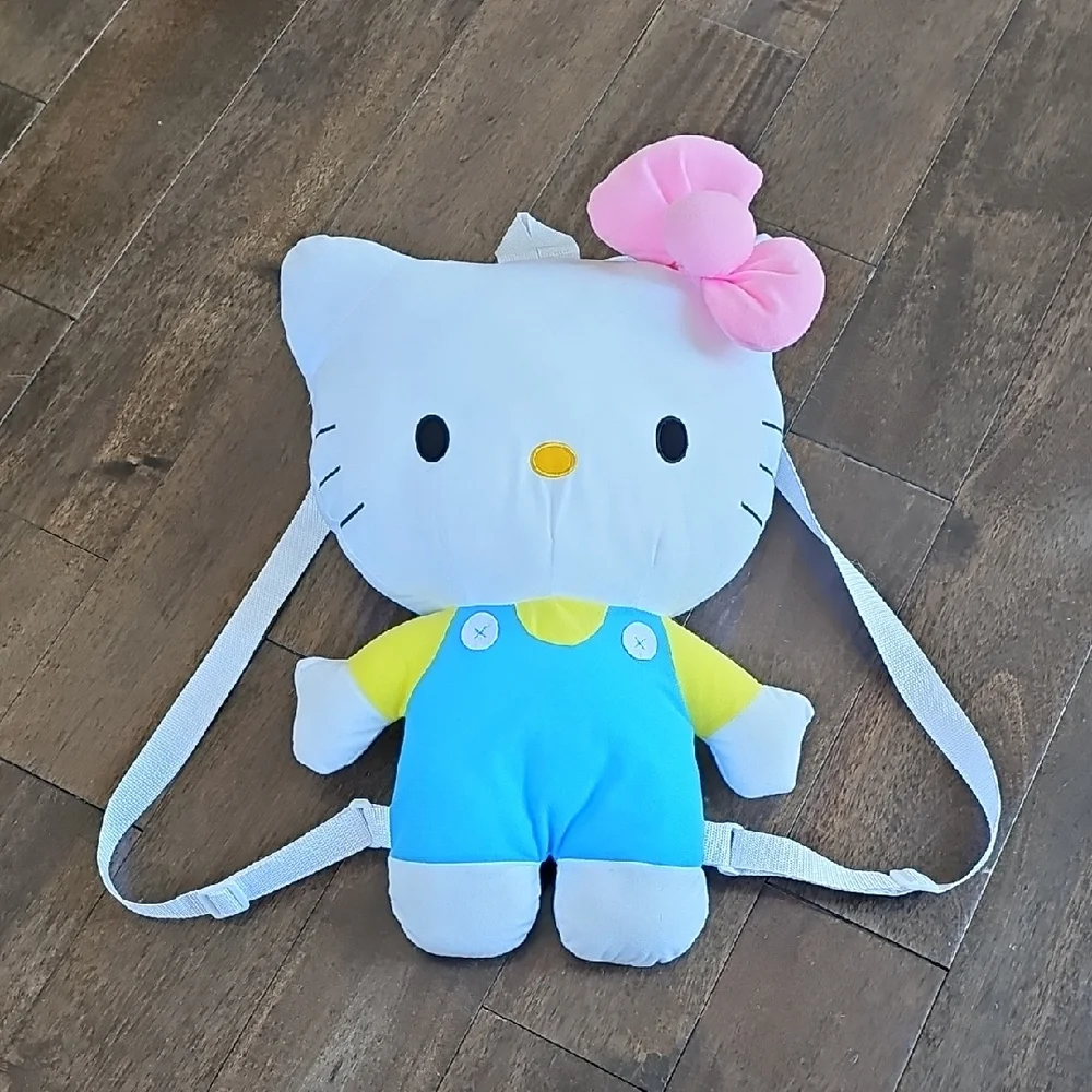 Hello Kitty Sanrio 2021 Plush Backpack – Top Back Zip Pocket